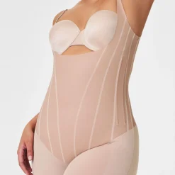 Discount SPANX TotalContour Open-Bust Mid-Thigh Bodysuit