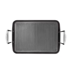 Toughened Non-Stick Ribbed Rectangular Grill 35cm