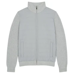 Sale REISS Trainer Hybrid Zip-Through Sweater