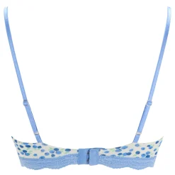 Discount STRIPE & STARE Triangle Lace Blueberry Print Bralette