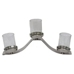 Triple Candleholder Nickel