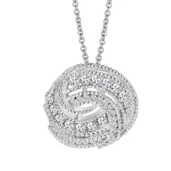 Twist Crystal Embellished Pendant