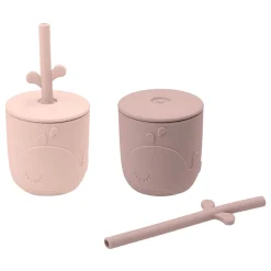 Clearance DONE BY DEER Two-Pack Peekaboo Wally Straw Cup