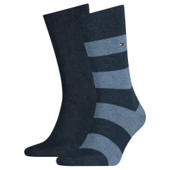 Two-Pack Plain & Rugby Stripe Socks