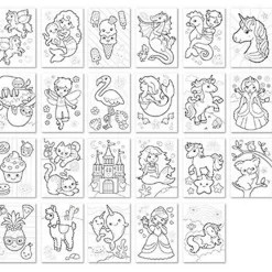 Unicorns and Mermaids Sticker Colouring Book