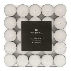 Unscented White Tealights Pack of 50