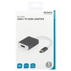 Best DELTACO USB-C to HDMI Display Adapter 0.2m SG