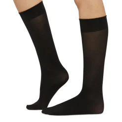 Outlet WOLFORD Velvet de Luxe Knee High Socks Black