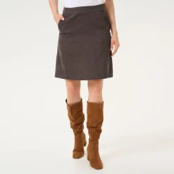 Vera Corduroy Mid-Rise Skirt