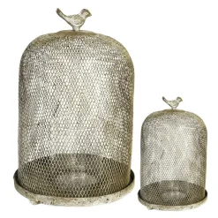 Clearance MINDY BROWNES Vintage Bell Jar Candleholder Two-Piece Set
