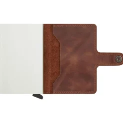 Vintage Card Protector Mini Wallet Brown