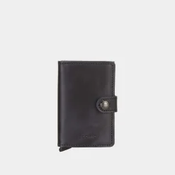 Vintage Card Protector Mini Wallet Black