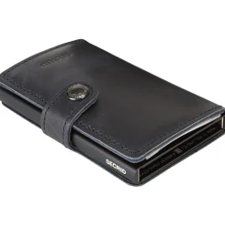 Vintage Card Protector Mini Wallet Black