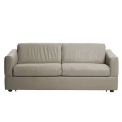 Visconti Leather Sofa Bed Dark Grey