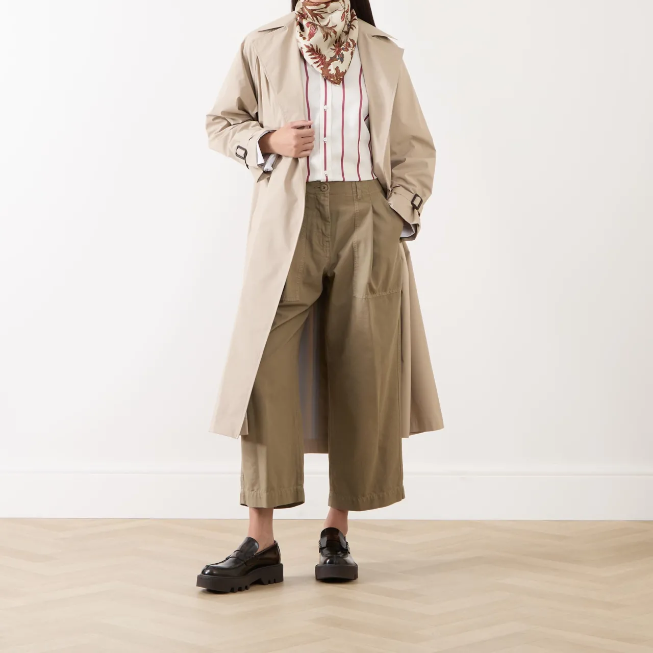 Clearance WEEKEND MAX MARA Vista Cropped Barrel Leg Trousers