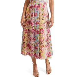 Vivianne Striped Floral Skirt