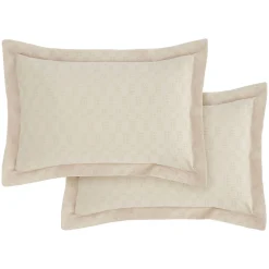 New BIANCA Waffle Oxford Pillowcase Pair Beige