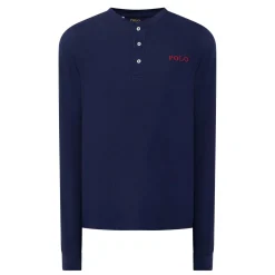 Waffle-Stitch Henley Lounge Top