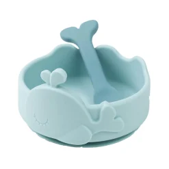 Clearance DONE BY DEER Wally Silicone Bowl & Baby Spoon Set