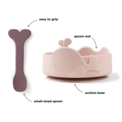 Online DONE BY DEER Wally Silicone Bowl & Baby Spoon Set