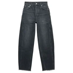 Washed Tapered Barrel Jeans