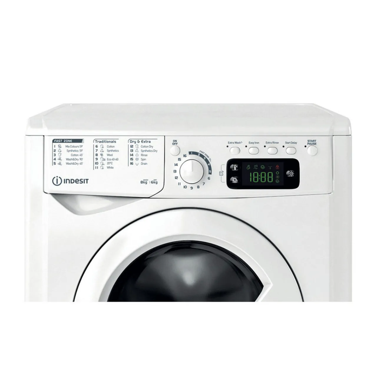 Discount INDESIT Washer Dryer 8-6kg 1400 Spin White