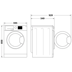 Washer Dryer 8-6kg 1400 Spin White