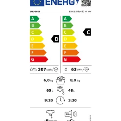 Washer Dryer 8-6kg 1400 Spin White