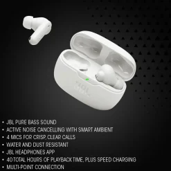 Hot JBL Wave Beam 2 True Wireless Noise Cancelling Earbuds Black