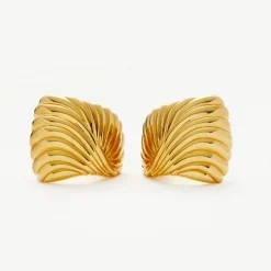 Wavy Ridge Ripple Earrings