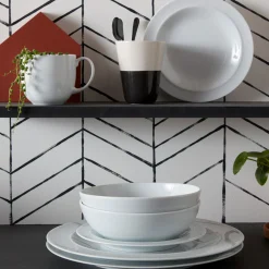 New DENBY White By 12-Piece Tableware Set