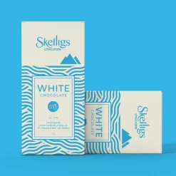 New SKELLIGS CHOCOLATE CO. White Chocolate Bar 75g