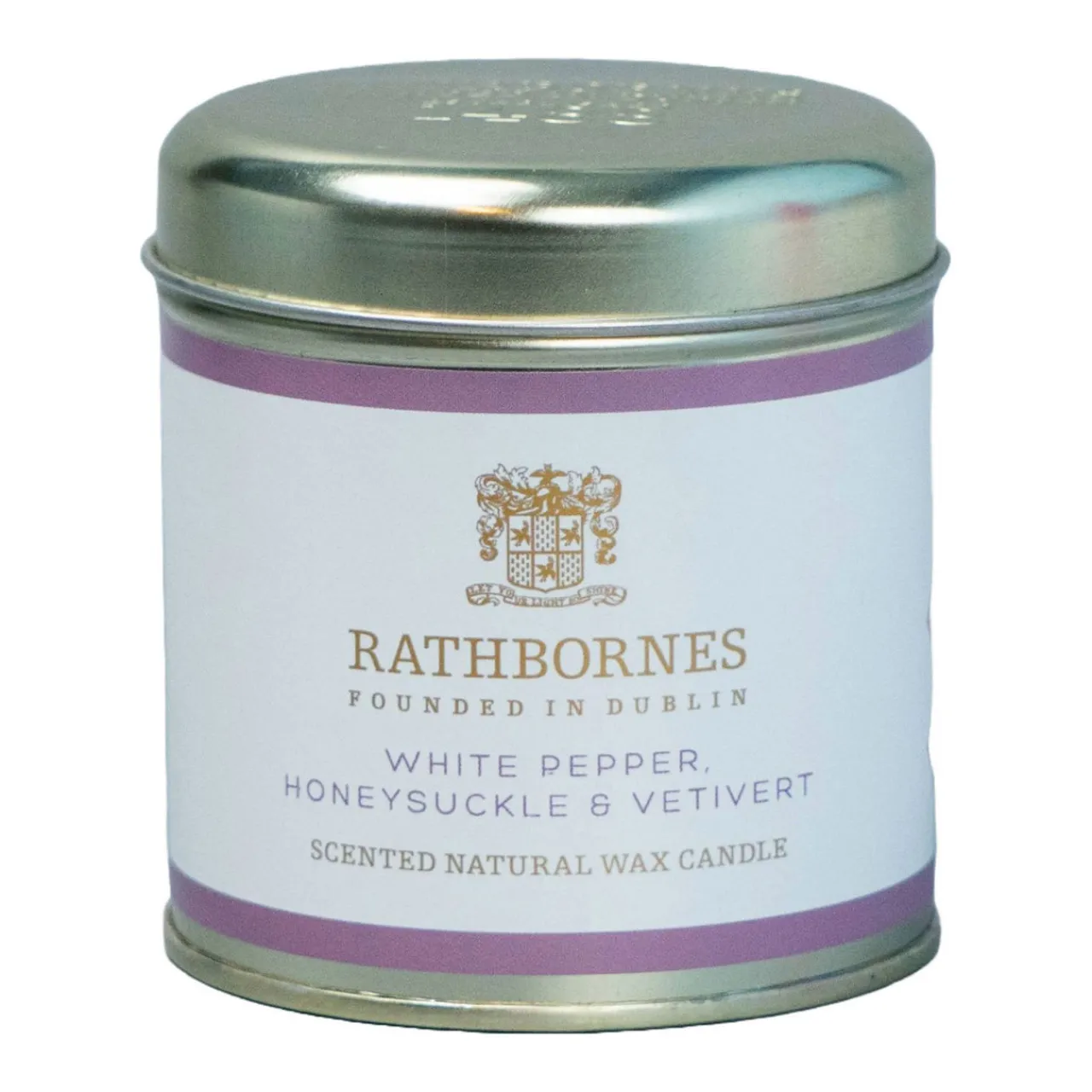 Fashion RATHBORNES 1488 White Pepper, Honeysuckle & Vetivert Scented Candle Tin