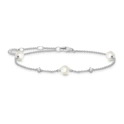 New THOMAS SABO White Stones & Pearls Bracelet