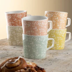 Outlet AYNSLEY White Willow Mugs Set of Six