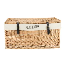 Best BROWN THOMAS Wicker 24 Inch Hamper Basket