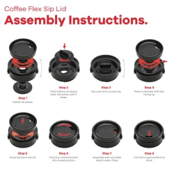 Wide Flex Sip Lid Pink 16oz