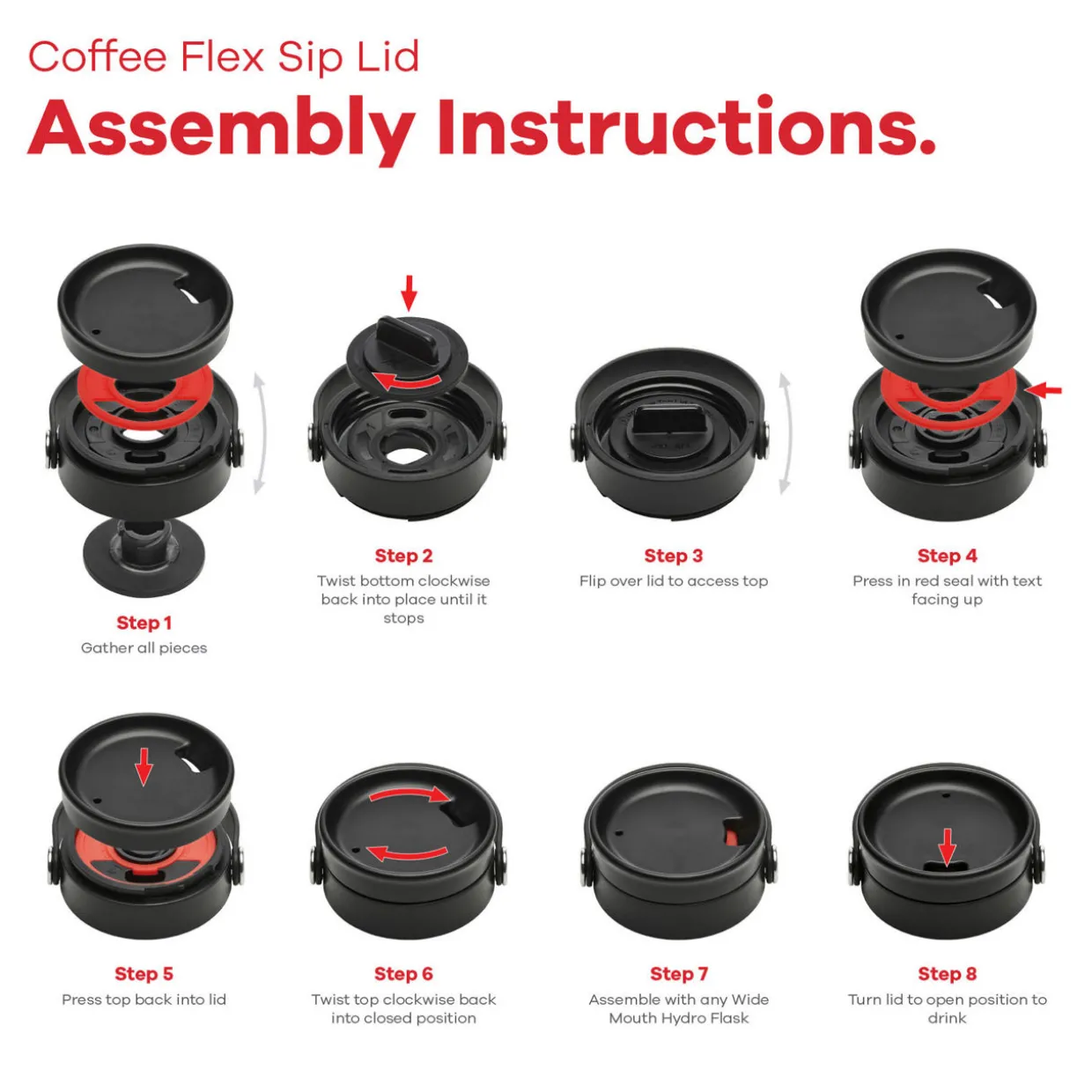 Wide Flex Sip Lid Pink 16oz