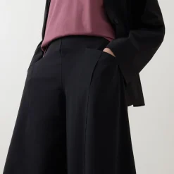 Wide Leg Cropped Trousers