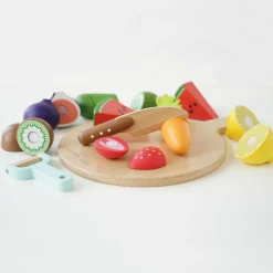Outlet LE TOY VAN Wooden Chopping Board & Sliceable Play Food