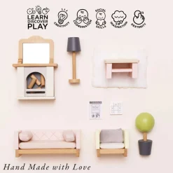 Wooden Sitting Room 19-Piece Set