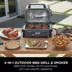 Clearance NINJA Woodfire Pro XL Electric BBQ Grill & Smoker with Smart Cook