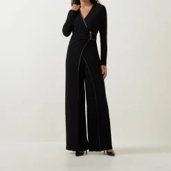 Fashion JOSEPH RIBKOFF Wrap Wide Leg Jumpsuit