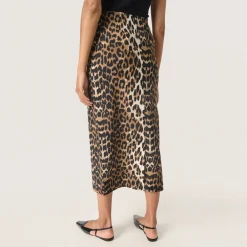 Clearance SOAKED IN LUXURY Xala Leopard Pencil Skirt