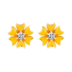 Discount NEWBRIDGE SILVERWARE Yellow Flower Earrings
