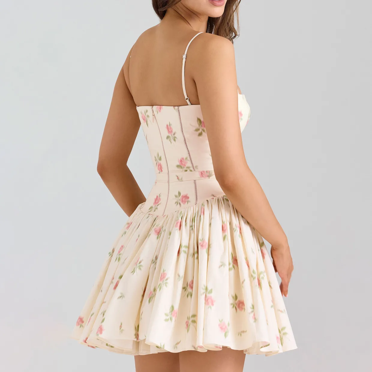 Ysabella Floral Mini Flared Sundress