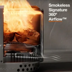 Yukon Fire Pit with Stand Black