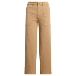 Clearance LAUREN Yurshane Stretch Cropped Wide Leg Chinos