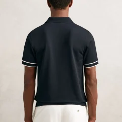 Hot REISS Zain Textured Half-Zip Tipped Polo Shirt