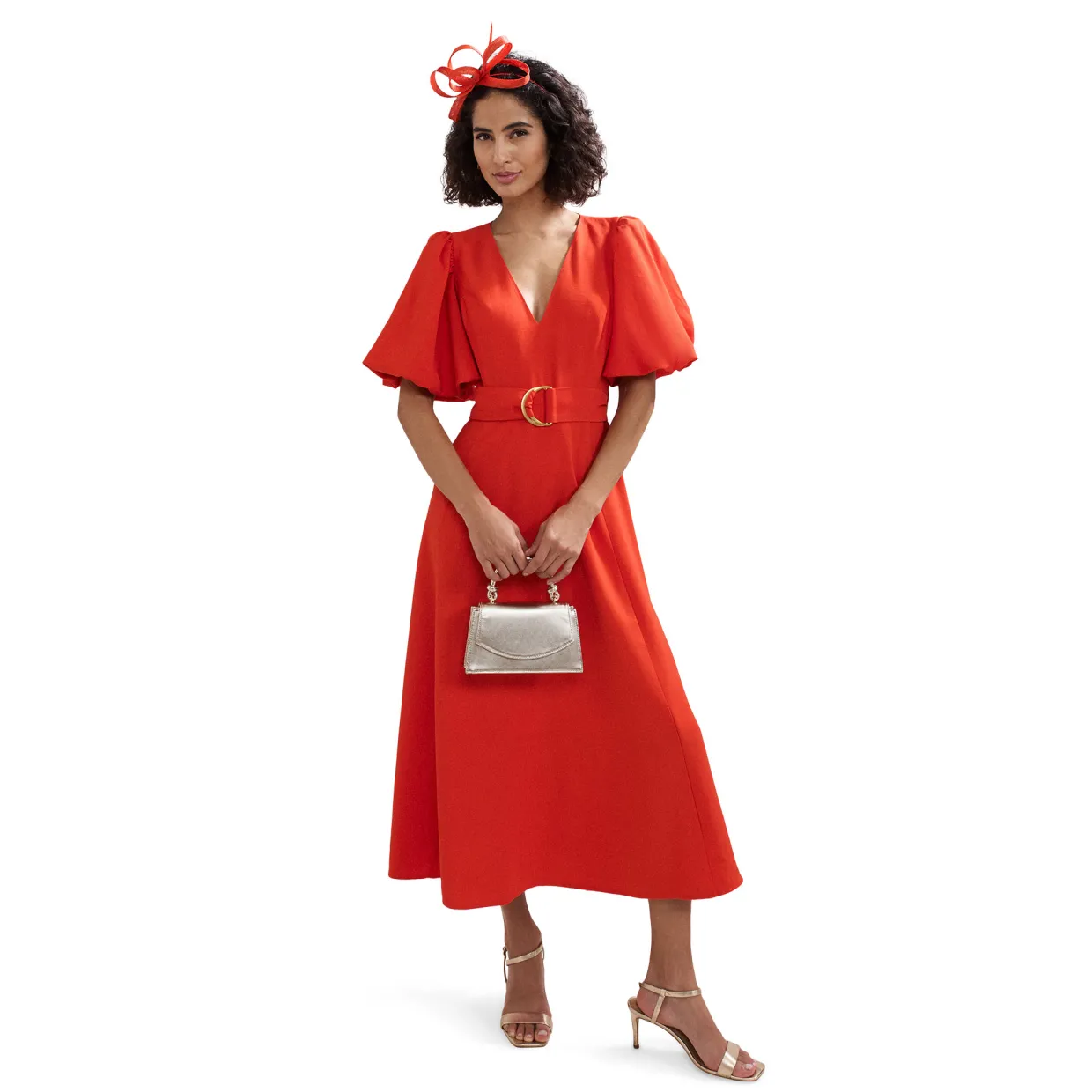 Zarah Puff Sleeve Flared Dress